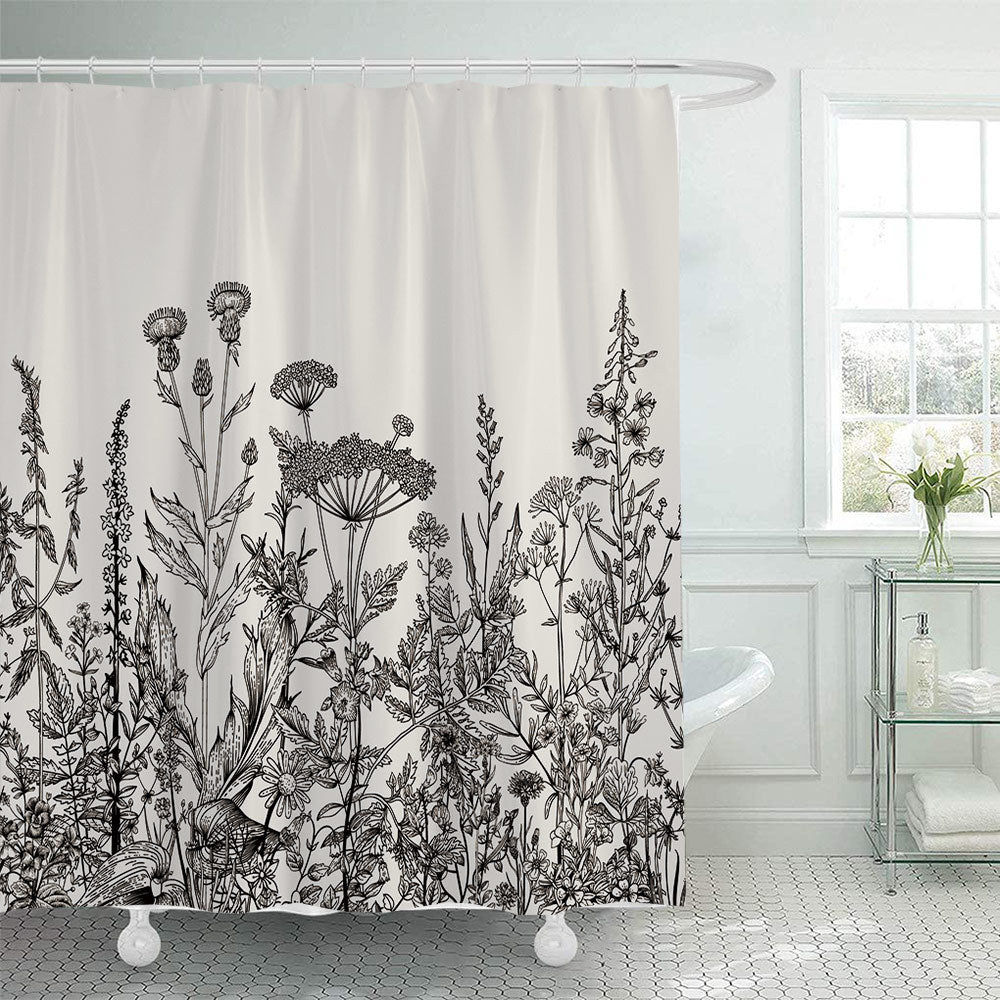 Botanische Illustration Duschvorhang Brehn