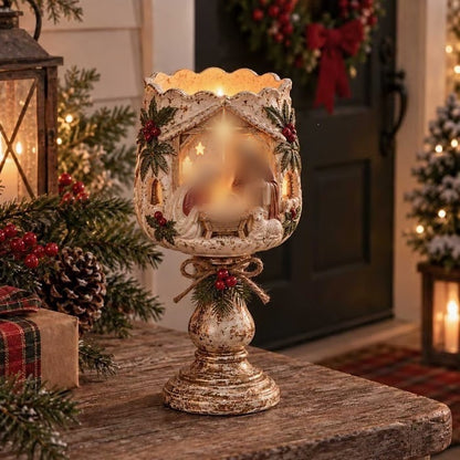 Dekorativer Weihnachtsmann Kerzenhalter Brehn