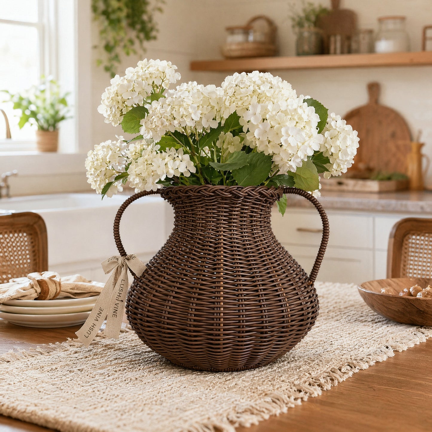Deko-Vase Aus Rattan Brehn