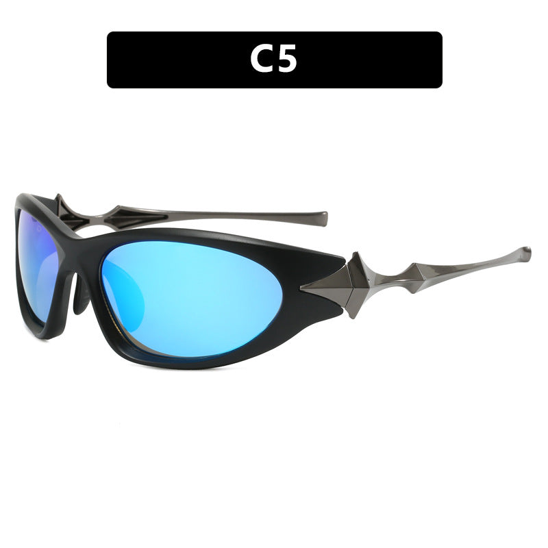 Damen futuristische Sportsonnenbrille mit ergonomischem Design Brehn