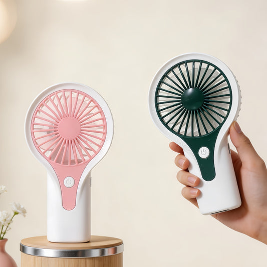 Damen Tragbarer USB Handventilator mit ergonomischem Griff und flexibler Neigetechnologie Brehn