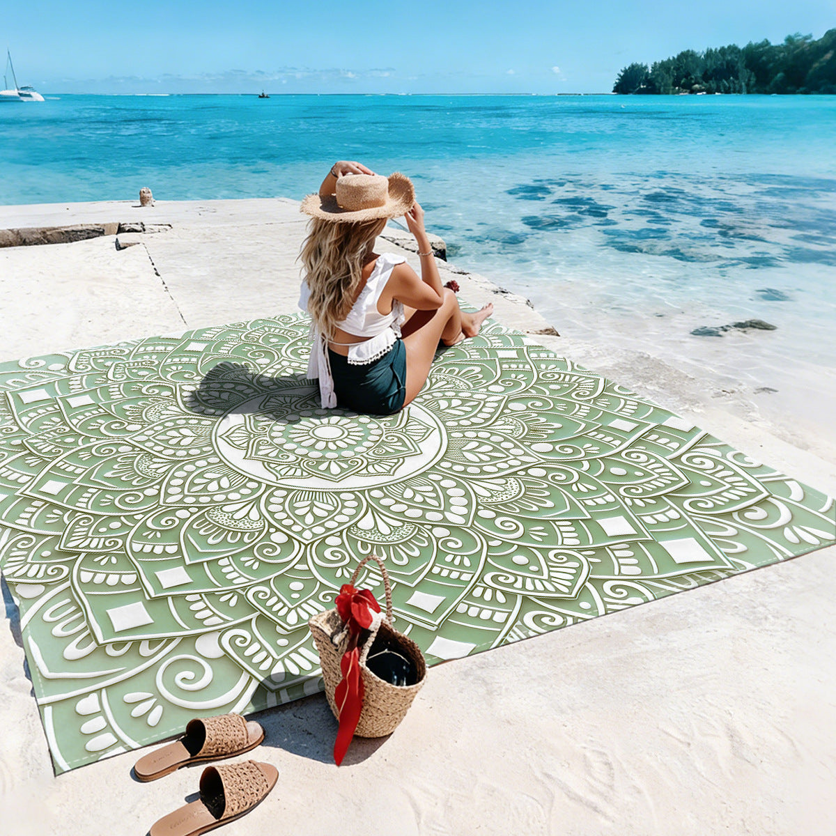 Mandala Design Strandmatte Brehn