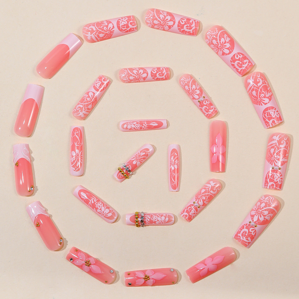 Florale dekorative 3D Nagelkunstverlängerungen Brehn