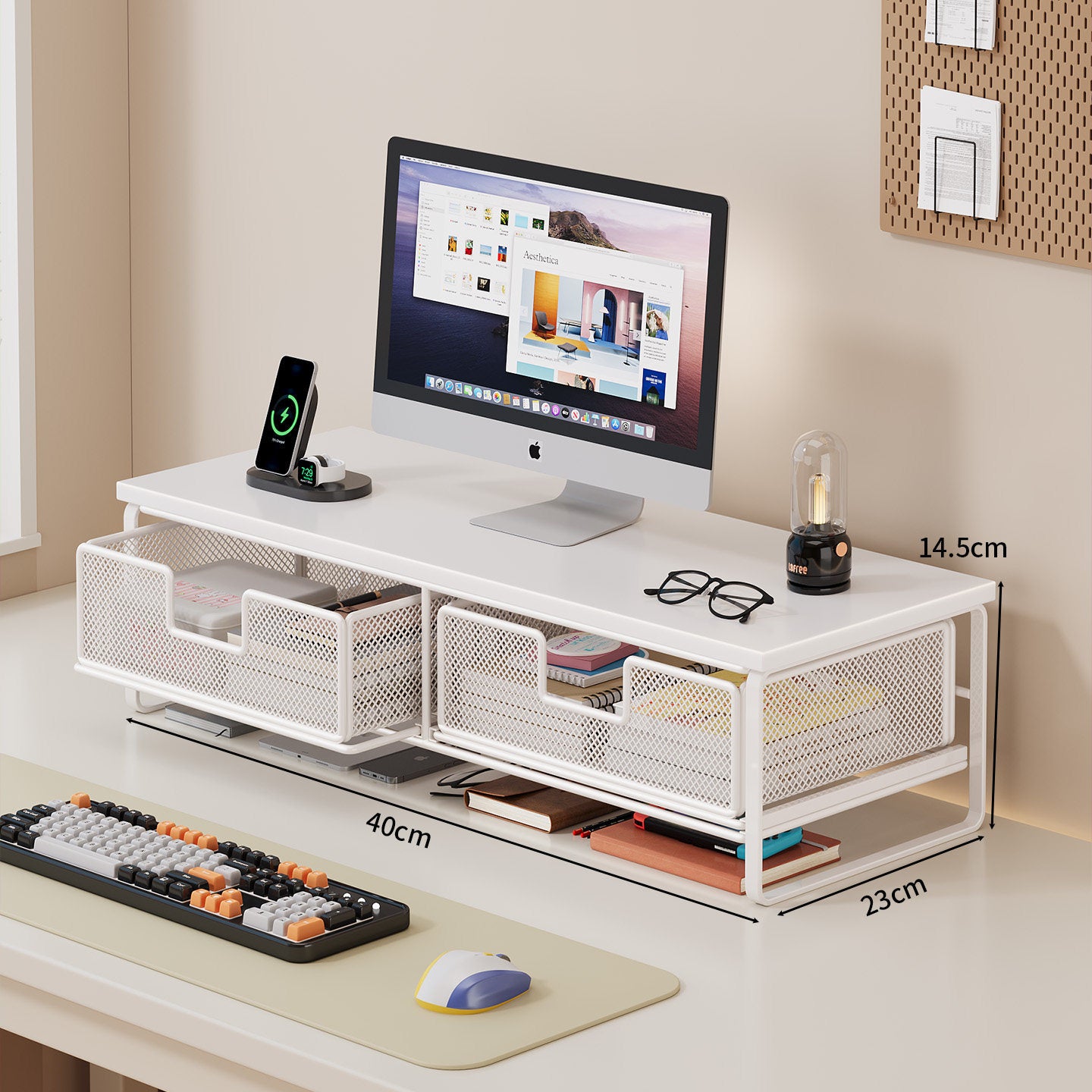 Multi-Funktions-Schreibtisch-Organizer mit Mesh-Speicherboxen Brehn