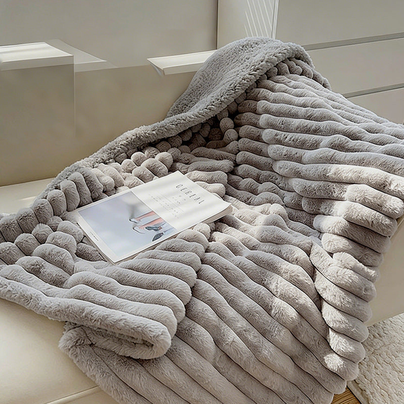 Damen Superweiche Plüschdecke mit 3D-Struktur Brehn