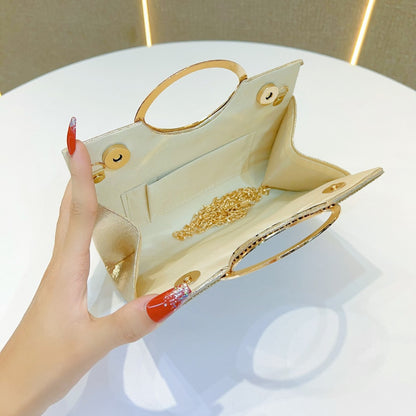 Glamouröse Abendhandtasche mit Strass-Design