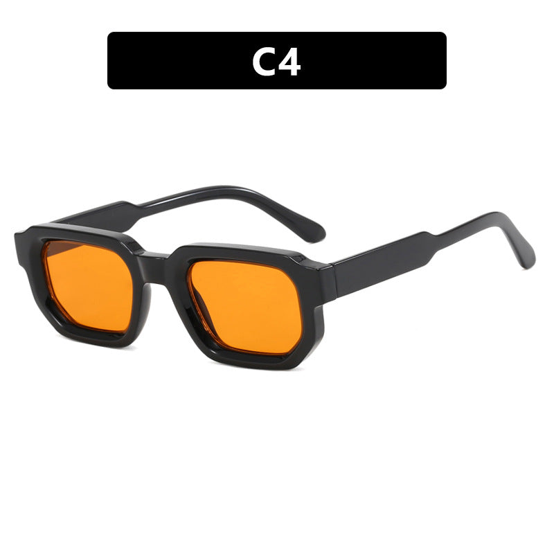 Damen geometrische Sonnenbrille mit stylishem transparentem Rahmen und polarisierenden Gläsern Brehn