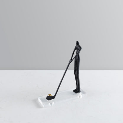 Abstrakte Golfer Skulptur