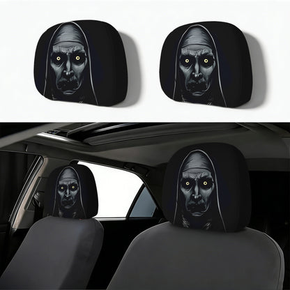 Auto-Kopfstützenbezug mit Retro-Horror-Motiv