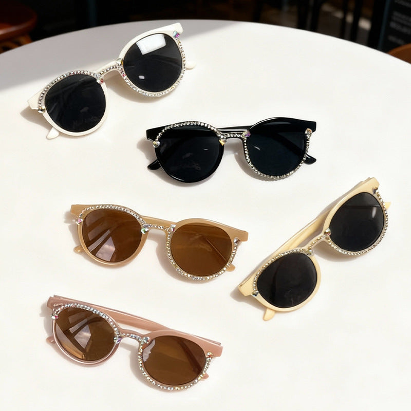 Kristallverzierte Katzenaugen-Sonnenbrille Brehn