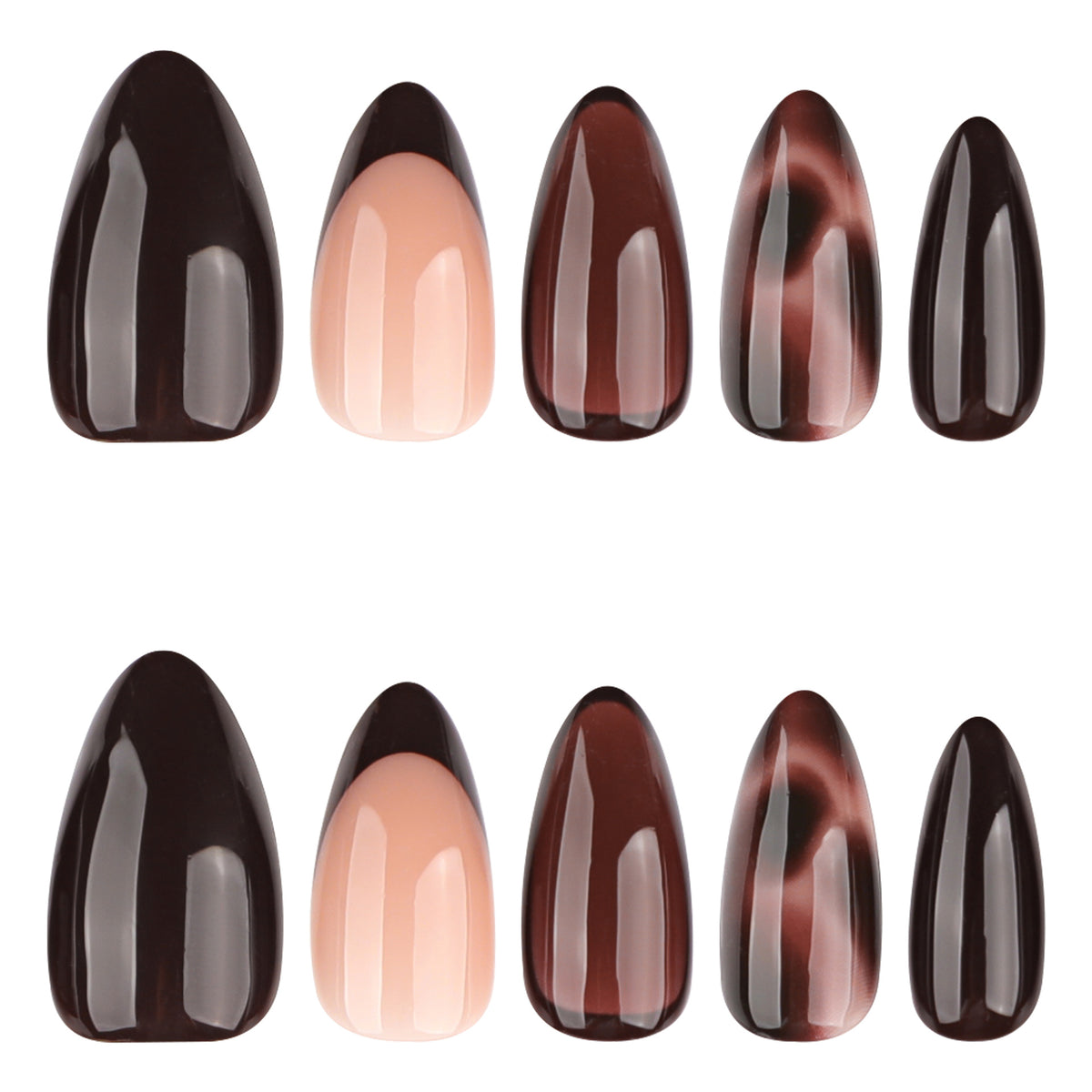 Kunstvolle Nagelkunst mit Ombre-Effekt und Muster Brehn