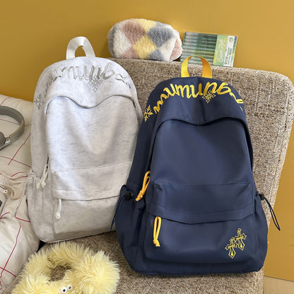 Lässiger bestickter Kordelzug-Rucksack Brehn