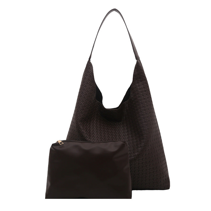 WoTextured Stoff Slouchy Tragetasche Brehn