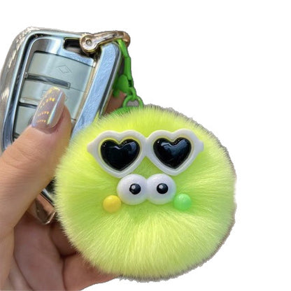Süßer pelziger Pom Pom Schlüsselanhänger Brehn