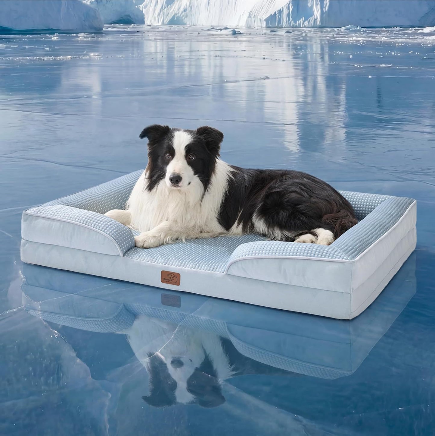Unisex nan orthopädisches Hundebett mit viscoelastischem Schaumkern und erhöhtem Rand Brehn