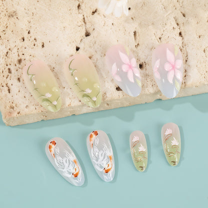 Kunstnägel mit floralen Motiven Brehn
