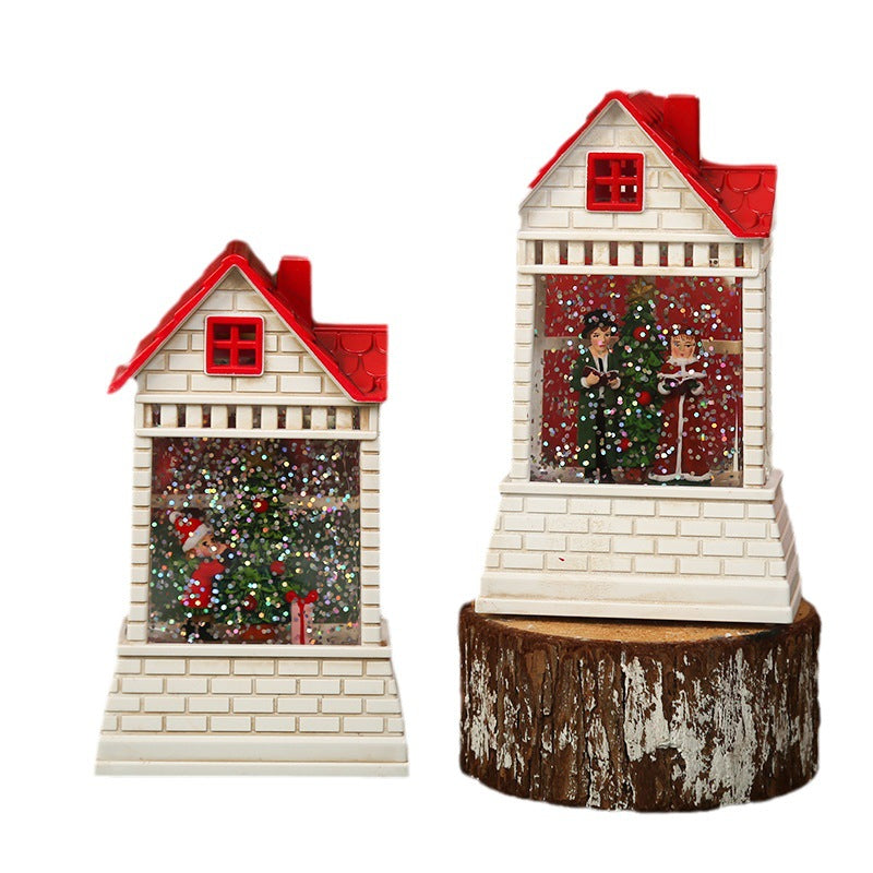 Beleuchtetes Weihnachtsdorf mit beweglichen Figuren Brehn