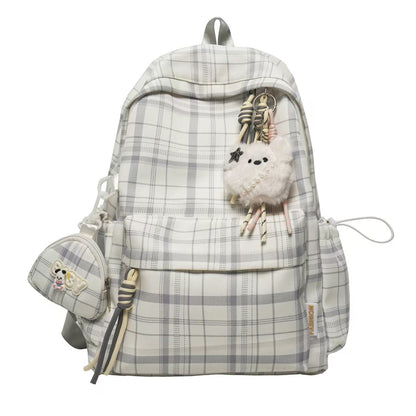 Verspielt Karierter Design Rucksack Brehn