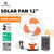 Unisex Solarbetriebene Tischventilator Brehn