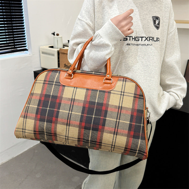 Stylische Karierte Wochenend-Tote-Tasche Brehn