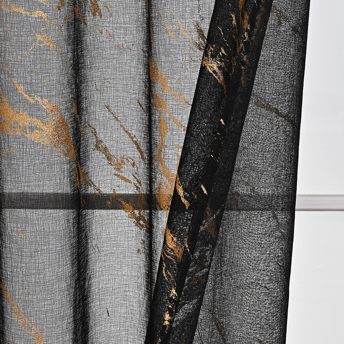 Elegante Marmor-Druck transparente Fenster Gardine