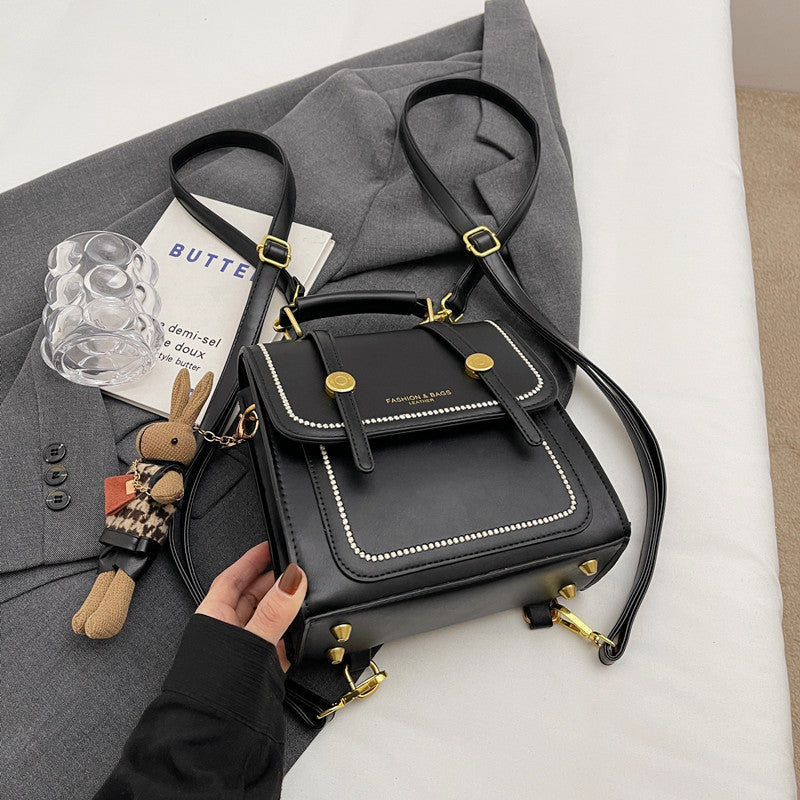 Vintage-inspirierte strukturierte Satchel-Tasche Brehn