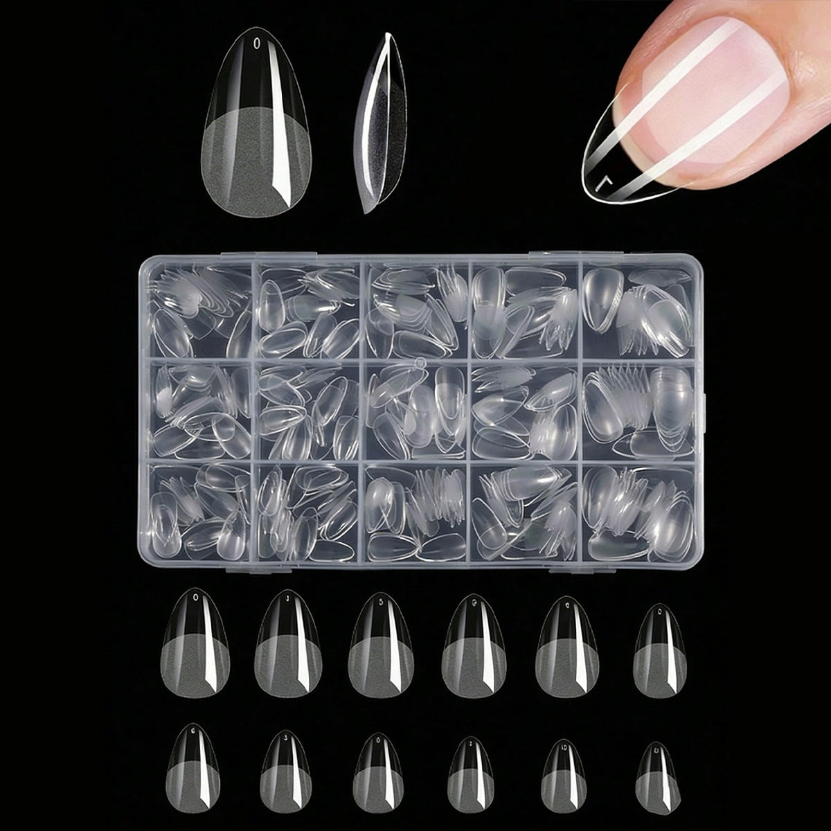 Premium Clear Press-On Nail Tips Brehn
