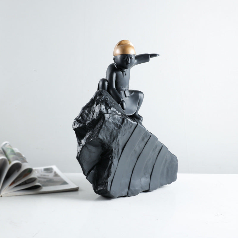 Moderne Künstlerische Kinderfigur Skulptur