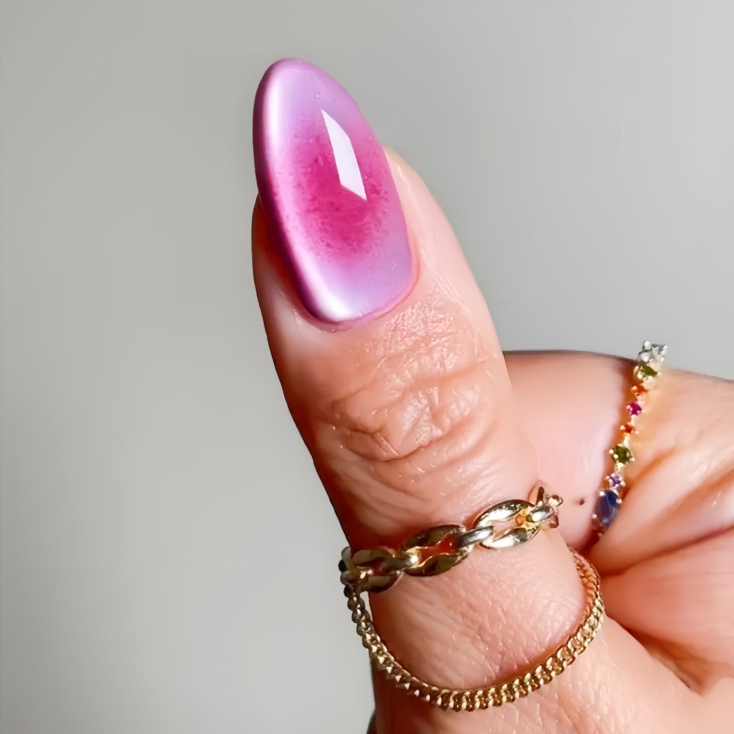 Glänzendes Ombre Stiletto Press-On Nägel Set Brehn