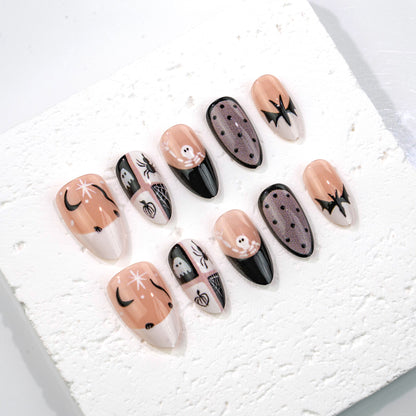 Künstlerisches von der Gotik inspiriertes Press-On-Nagelkunst-Set Brehn