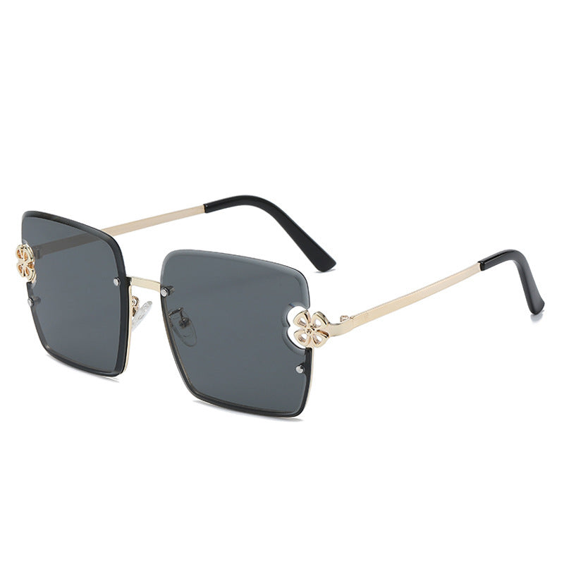 Damen quadratische Sonnenbrille mit floralem Design Brehn