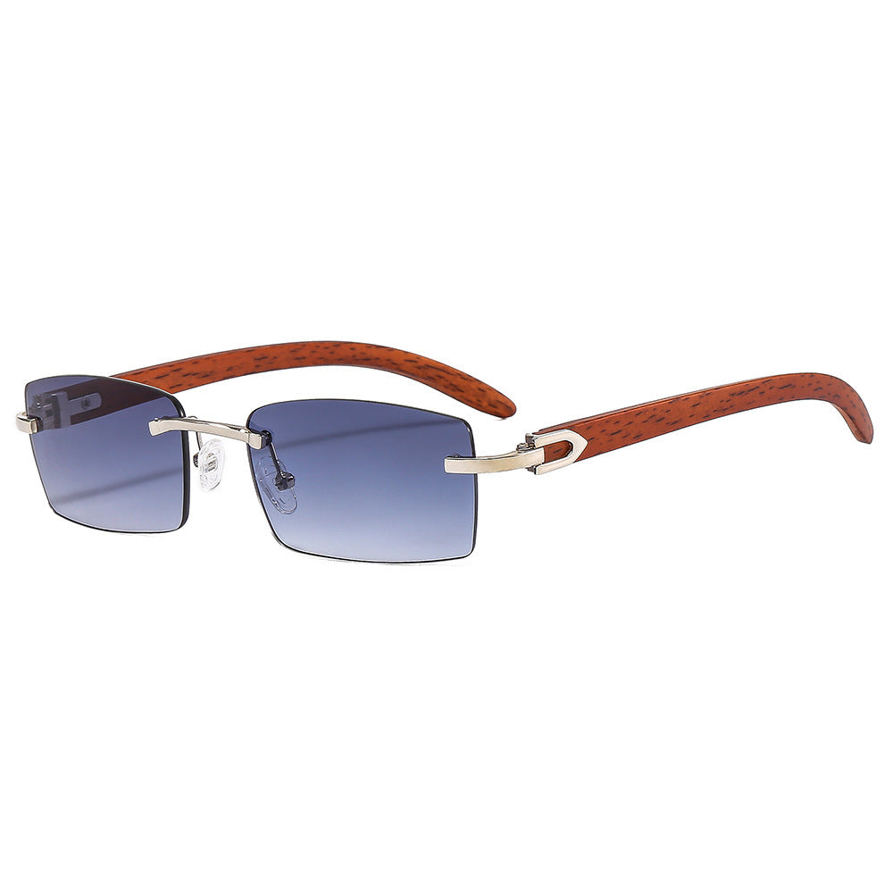 Stylische Holzgriff Quadratische Sonnenbrille Brehn