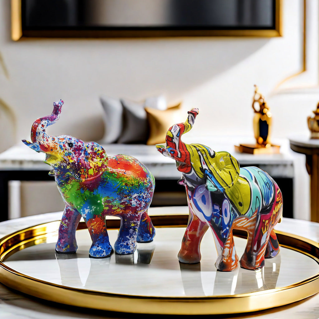 Bunte Elefanten Figur Brehn