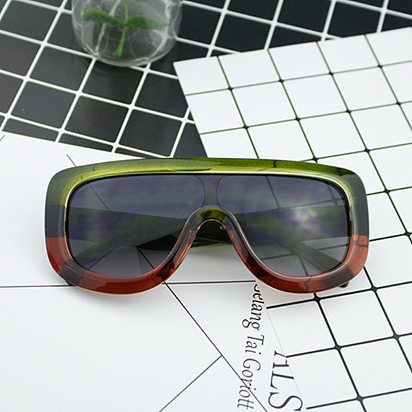 Damen Sportliche oversized Sonnenbrille mit futuristischem Design Brehn