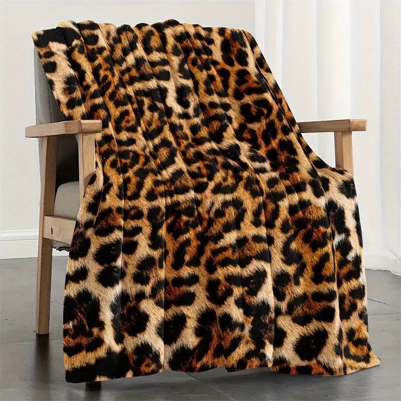 Plüsch Leopard Druck Wurfdecke