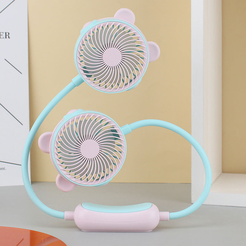 Frauen Tragbarer Halsventilator mit Doppellüfter Brehn