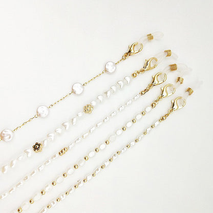 Elegante Perlenbesetzte Brillenkette Brehn