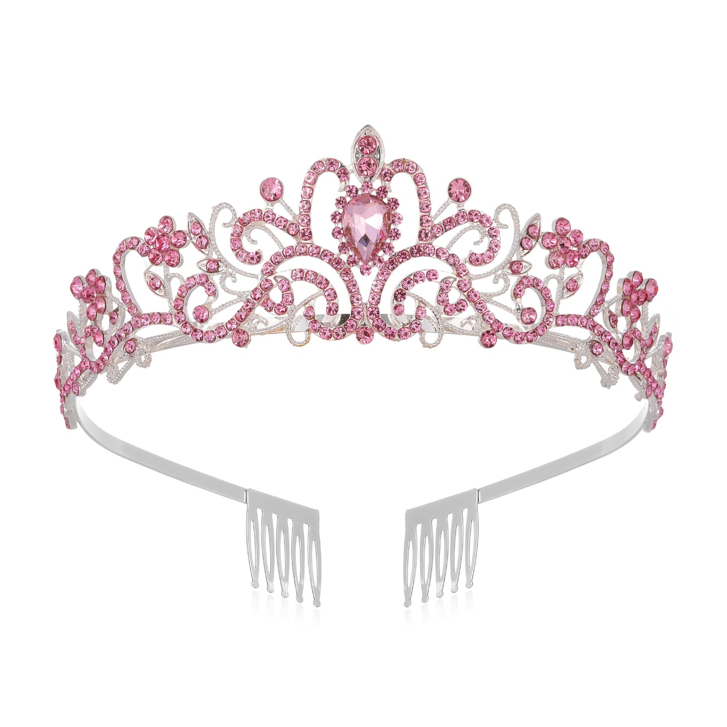 Damen Funkelnde Kristall-Tiara mit filigranem Design Brehn