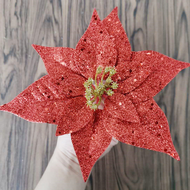 Glitzerndes dekoratives Blumenornament Brehn
