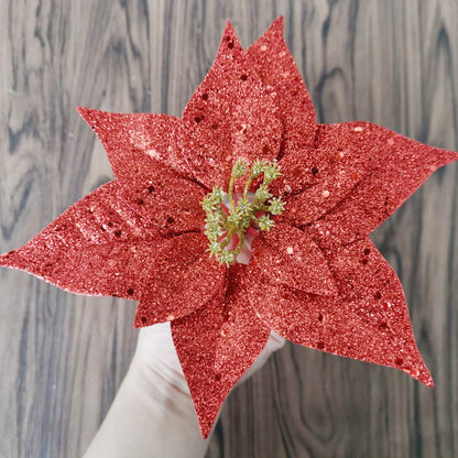 Glitzerndes dekoratives Blumenornament Brehn