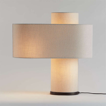 Elegante Stoff Tischlampe