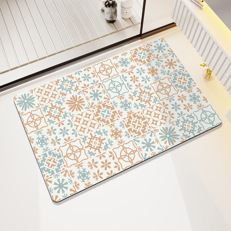 Abstrakte Moderne Badmatte Brehn