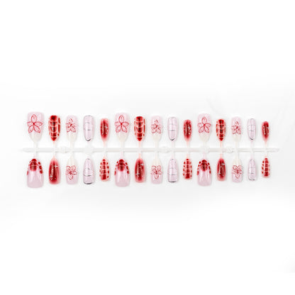 Künstlerisch floral geprägt Press-On Nagelset 1790738683