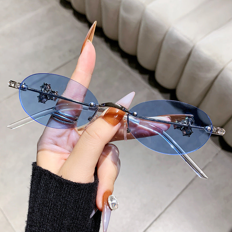 Damen elegante Sonnenbrille mit geometrischem Rahmen Brehn