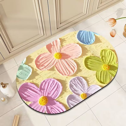 Floral Print Teppich Brehn