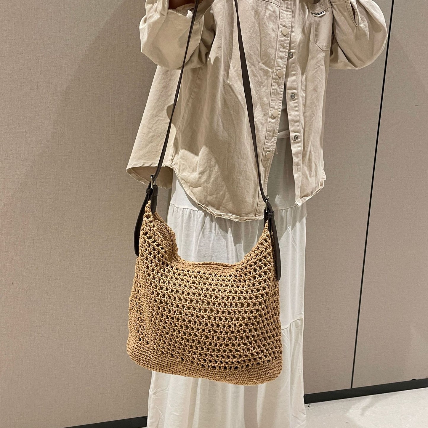 Trendige Makramee-Basket-Bag Brehn