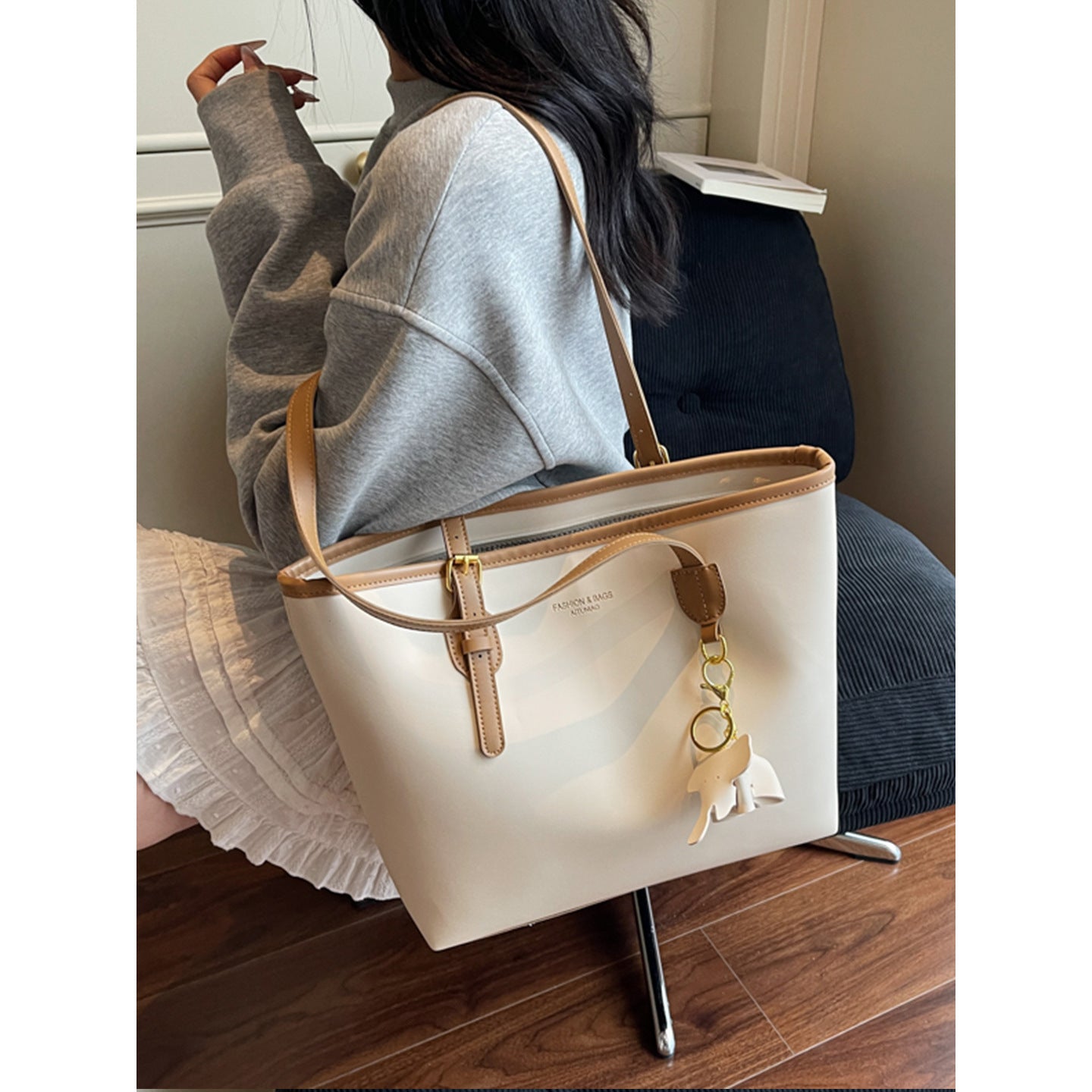Elegante Leder Tote Bag Brehn