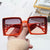 Damen modische Sonnenbrille mit extravagantem, rechteckigem Rahmen Brehn