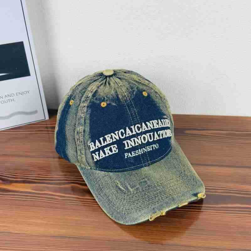 Unisex Vintage-inspirierte distressed Denim-Baseballkappe Brehn