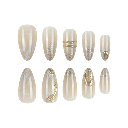Elegante dekorative Press-On-Nageltips Brehn